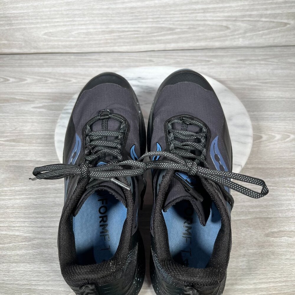 Saucony Peregrine 12 ICE+ 3 Womens 10 Running Shoes Black Blue Trail Outdoor - Picture 11 of 15